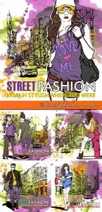 Street fashion vector