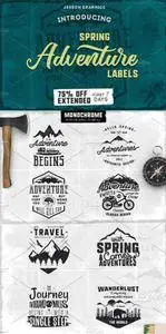 CreativeMarket - Spring Adventure Motivational Labels