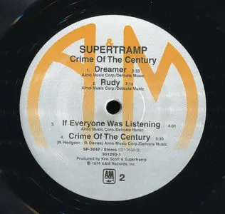 Supertramp ‎– Crime Of The Century {Speakers Corner} vinyl rip 24/96 {NEW RIP, NEW RIG}