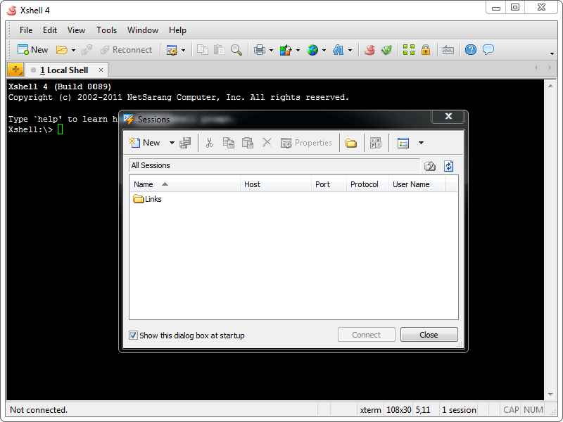 Ssh client window. Xshell. Xshell 7. NETSARANG Xshell. Подсветка в Xshell.