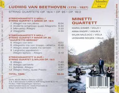 Minetti Quartett - Ludwig van Beethoven: String Quartets Op.18/4, Op.95, Op.18/2 (2014)