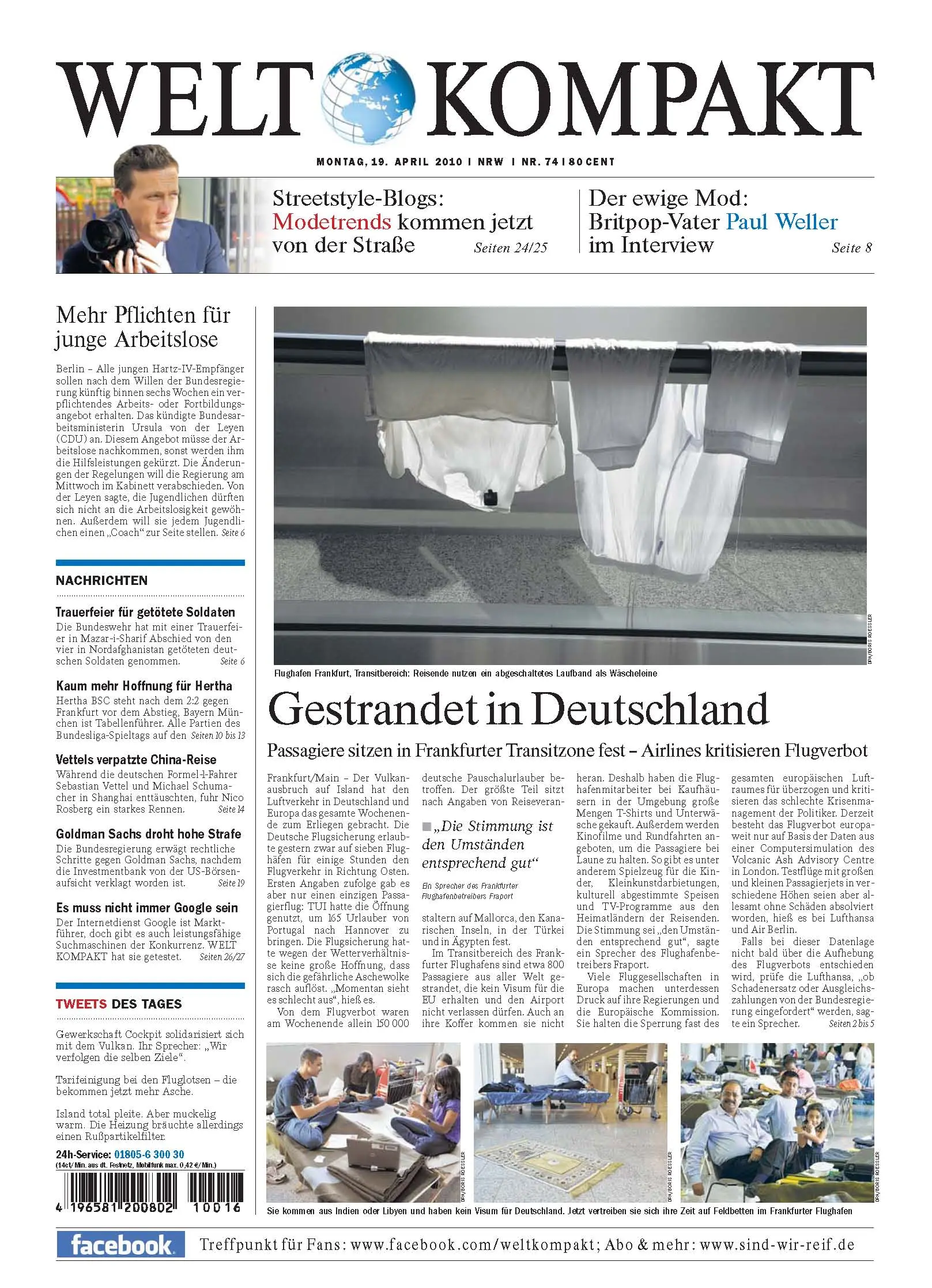 Die Welt kompakt vom 19. April 2010