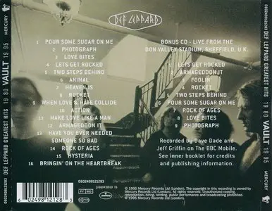 Def Leppard - Vault: Greatest Hits 1980 - 1995 (1995) {Limited Edition}
