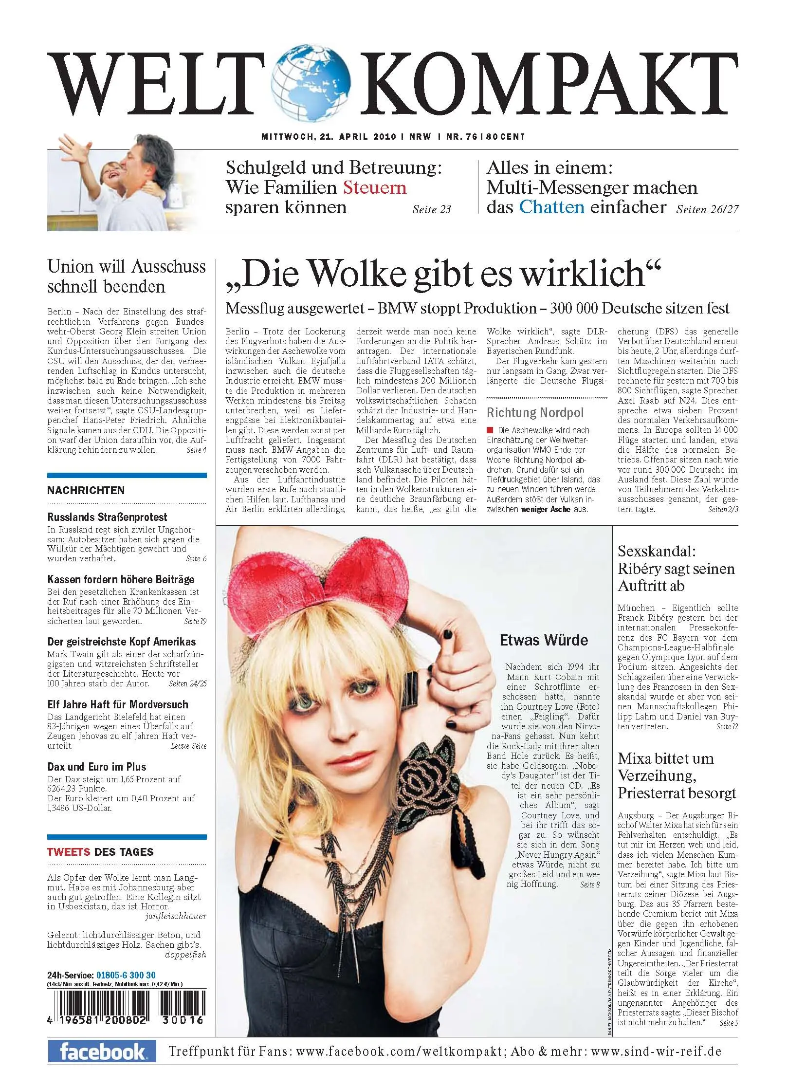 Die Welt kompakt vom 21. April 2010