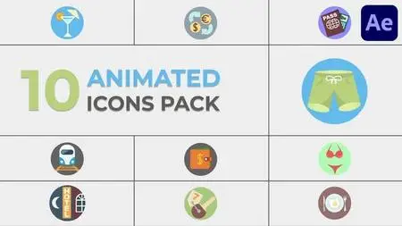 Vacation & Traveler Animated Icons for After Effects 47247421