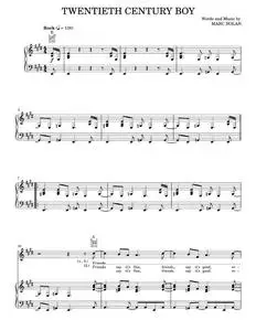 Twentieth Century Boy - T. Rex (Piano-Vocal-Guitar)