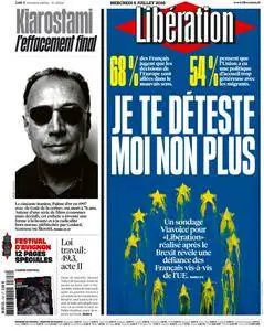 Libération du Mercredi 6 Juillet 2016