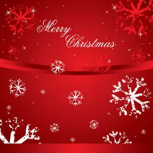 Merry Christmas Snowflakes Vector by DragonArt