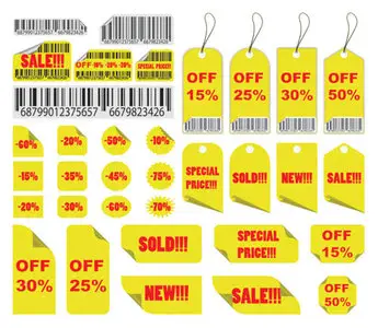 Yellow labels