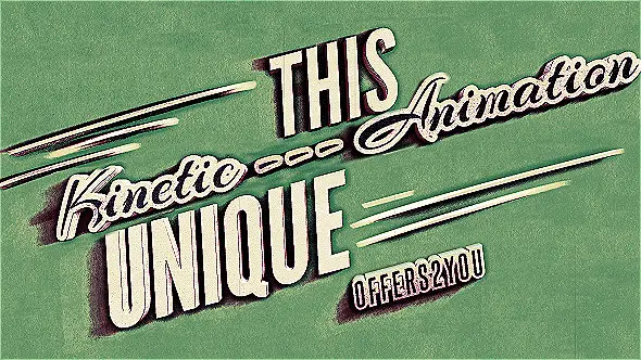 Kinetic Typography, Vintage Retro Style - Project for After Effects (VideoHive)