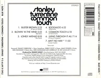 Stanley Turrentine - Common Touch (1968) [Remastered 1997]