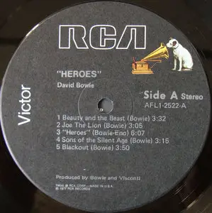 David Bowie - Heroes (US RCA 1st Pressing A1/B1 ) Vinyl rip in 24 Bit/ 96 Khz + CD 