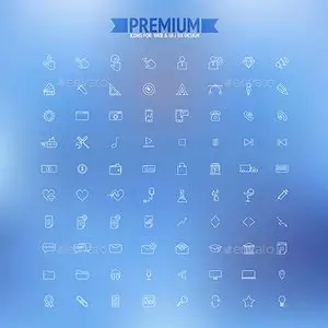 GraphicRiver Set of Simple Line Icons