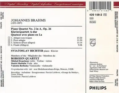 Sviatoslav Richter, Borodin Quartet Members - Johannes Brahms: Piano Quartet No. 2 in A (1987)