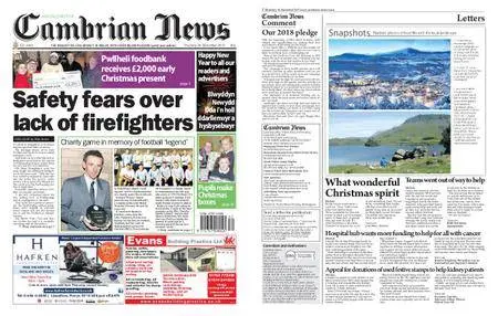 Cambrian News Arfon & Dwyfor – 29 December 2017