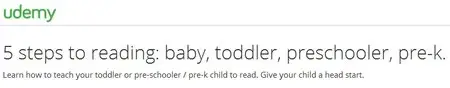 5 steps to reading: baby, toddler, preschooler, pre-k.