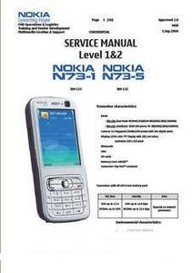 Nokia N73 Service Manual (Level 1,2) + Service Schematics + Video Training