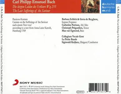 Sigiswald Kuijken, La Petite Bande - Carl Philipp Emanuel Bach: The Last Sufferings of the Saviour (2010)