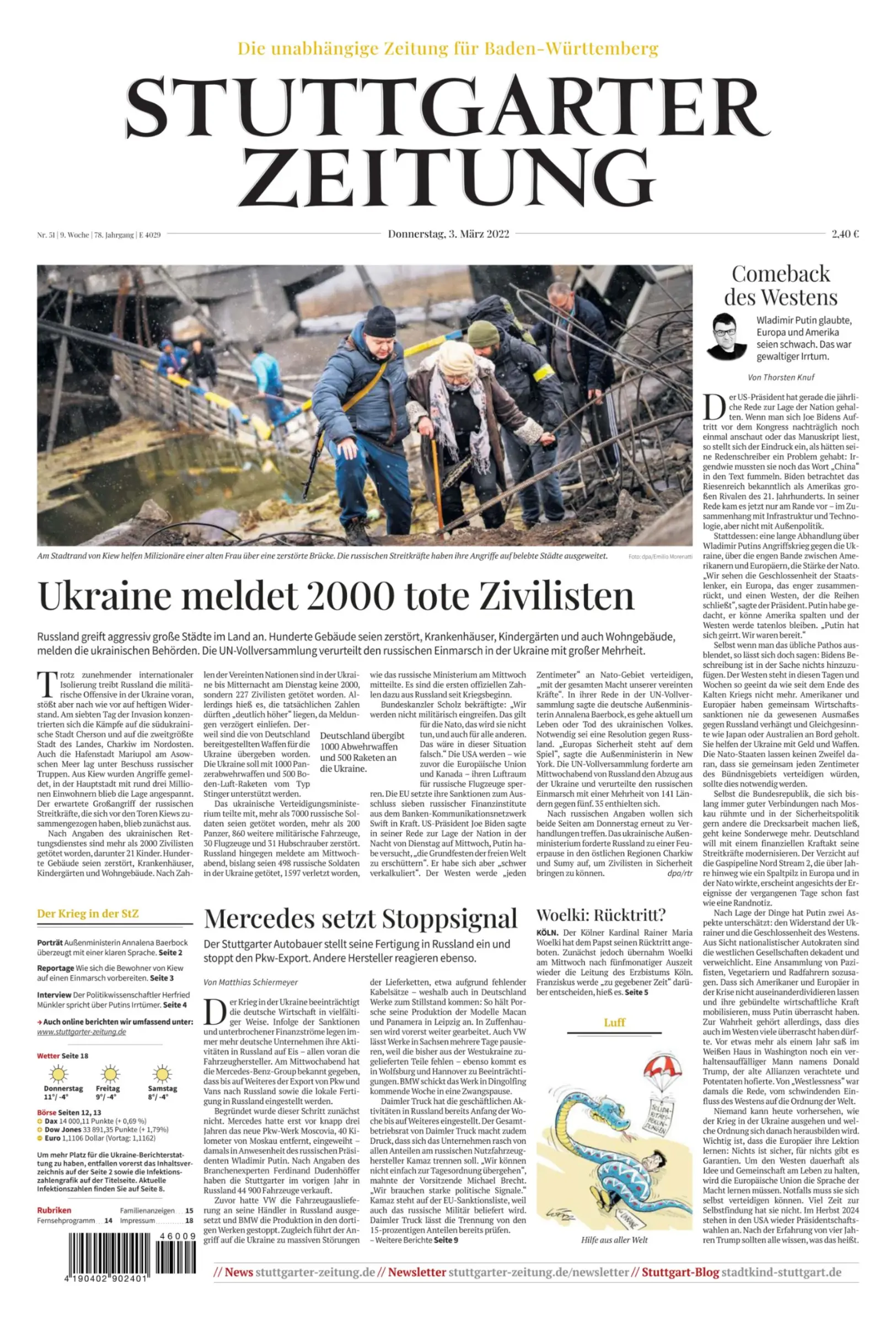 Stuttgarter Zeitung - 03 März 2022 / AvaxHome