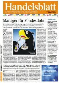 Das Handelsblatt vom 15 Juli 2013