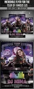 GraphicRiver Incredible Flyer For The Tour Of Famous Dj's