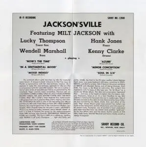 Milt Jackson - Jackson's Ville (1956) {Savoy Jazz Japan SV-0175 rel 1992}