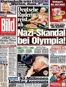 Bild Zeitung vom 04. August 2012