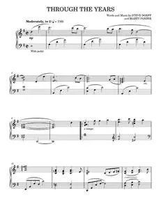 Through The Years - Kenny Rogers, Steve Dorff (Piano Solo)