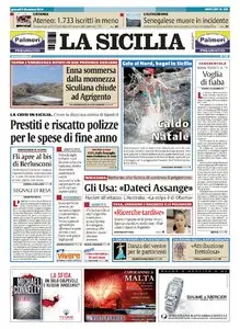 LA SICILIA DEL 09 DICEMBRE 2010