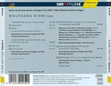 Radio-Sinfonieorchester Stuttgart des SWR, Jonathan Stockhammer - Wolfgang Rihm: Symphonies Nos. 1 & 2; Nachtwach (2008)