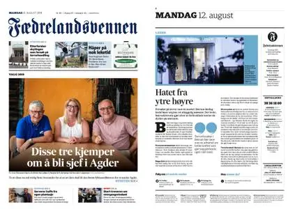 Fædrelandsvennen – 12. august 2019
