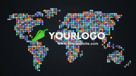 Social World-Map - Project for After Effects (VideoHive)