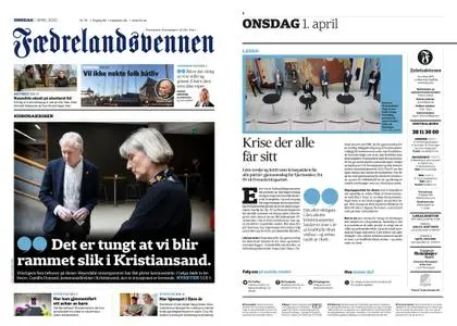 Fædrelandsvennen – 01. april 2020