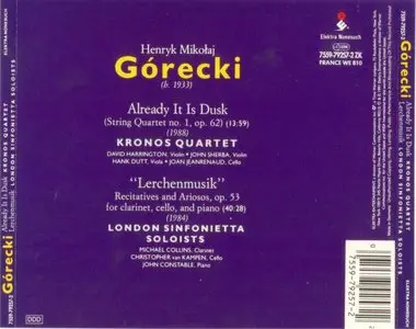 Henryk Mikolaj Górecki - Already It Is Dusk - "Lerchenmusik" (1991)
