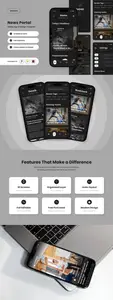 Radar - News Portal Mobile App Design Template YZFU4TM