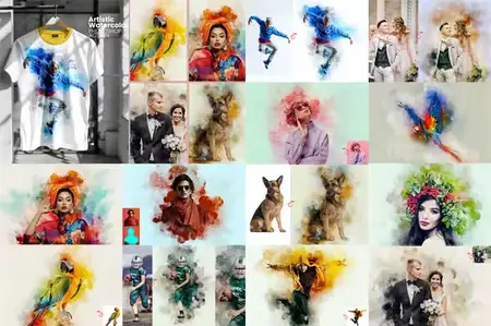 Watercolor Artistic Photoshop Actions
