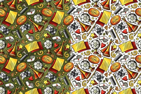 EE - Soccer Cartoon Seamless Pattern H8SCPBV