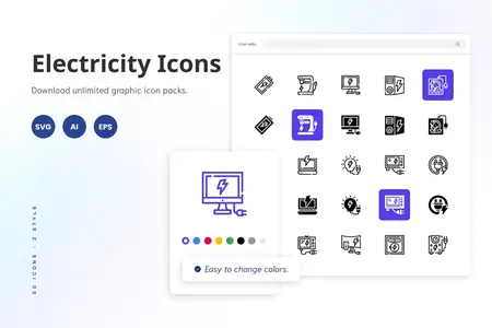 EE - Electricity Icons 6W4FN92