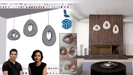 SketchUp Curved Modeling to DIY Papier Mache Chandelier