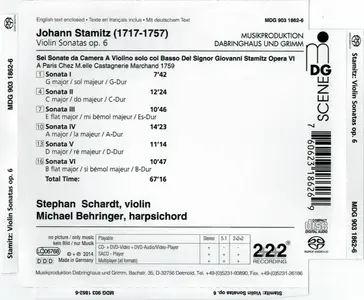 Stephan Schardt, Michael Behringer - Johann Stamitz: Violin Sonatas Op.6 (2014)