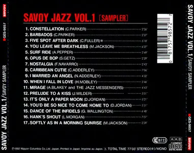 Various Artists – Savoy Jazz  Sampler Vol. 1 (Comp. 1992) (Savoy-Denon Japan)