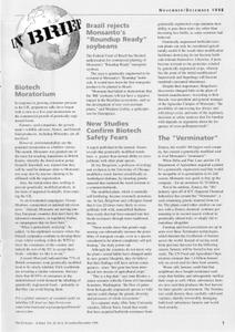 Resurgence & Ecologist - Campaigns & News (November/December 1998)