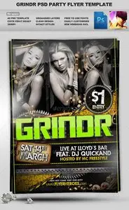 GraphicRiver Grindr - PSD Party Flyer Template