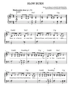 Slow burn - Kacey Musgraves (Easy Piano)