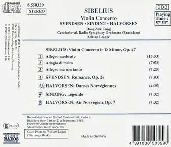 Dong-Suk Kang - Sibelius: Violin Concerto (1990)