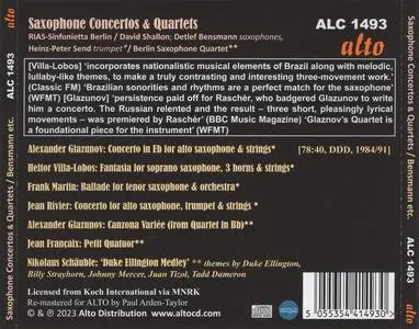 Detlef Bensmann, RIAS-Sinfonietta Berlin, Berlin Saxophone Quartet - Saxophone Concertos & Quartets (2023)