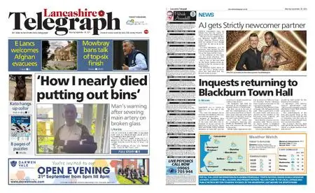 Lancashire Telegraph (Blackburn, Darwen, Hyndburn, Ribble Valley) – September 20, 2021
