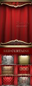 Stock Photo - Red Curtains