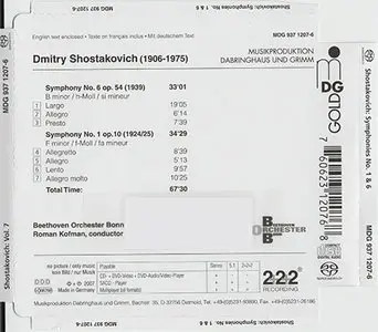 Dmitry Shostakovich - Symphonies No. 1 & 6 (2007) {Hybrid-SACD // ISO & HiRes FLAC} 