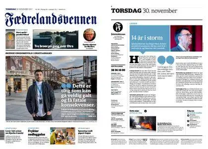Fædrelandsvennen – 30. november 2017